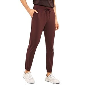 CRZ YOGA Men’s Workout Pants Joggers Sweatpants Dark Red #5 Size L Large